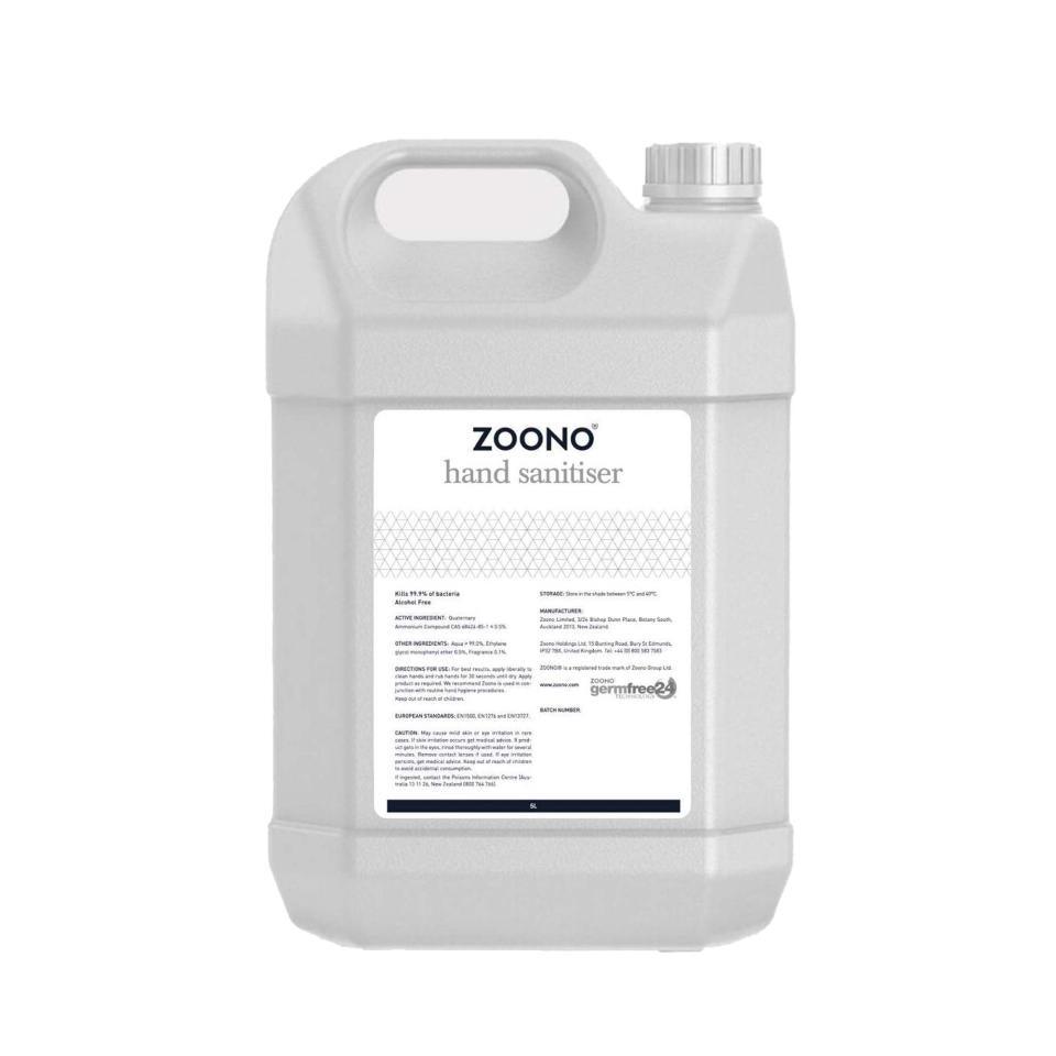 ZOONO 24小時長效殺菌搓手液 GermFree 24 Hand Sanitiser (5L) - NATROshop