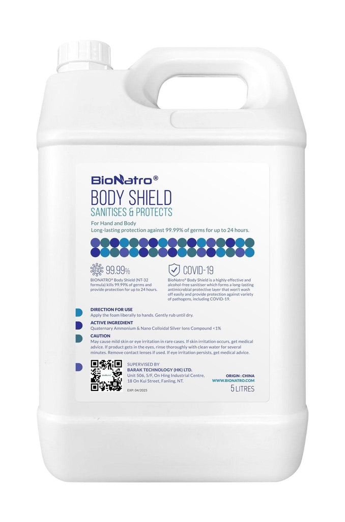 BioNatro Body Shield 24小時長效搓手液 (5L) - NATROshop