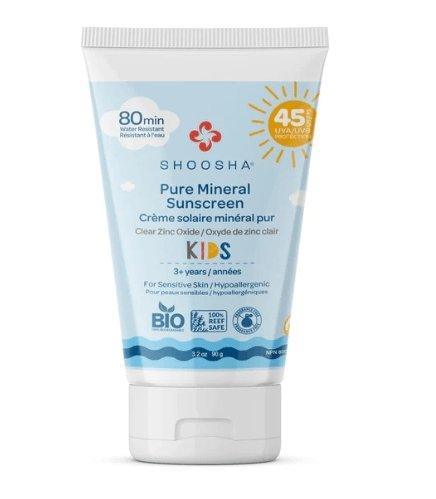 Shoosha Kids Pure Mineral Sunscreen SPF-45 有機純礦物兒童防曬霜 (3 Yrs+) - NATROshop